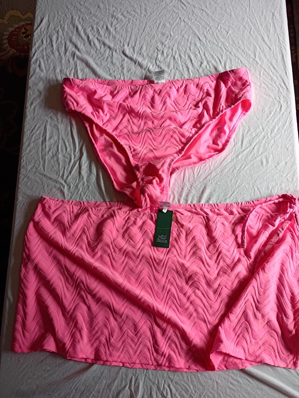 3X Women’s Pink Swim Cover & Bikini Bottoms